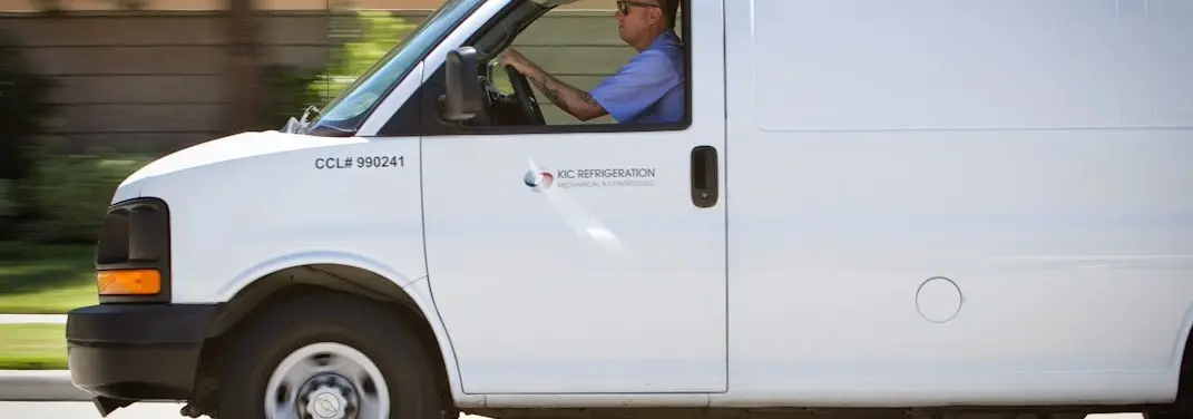 KIC Refrigeration service vehicle serving Providence area